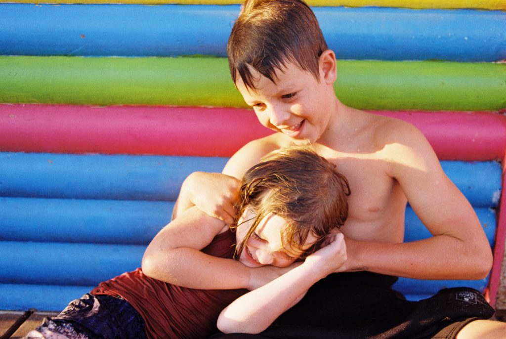 Trafalgar family photographer relaxed beach session
