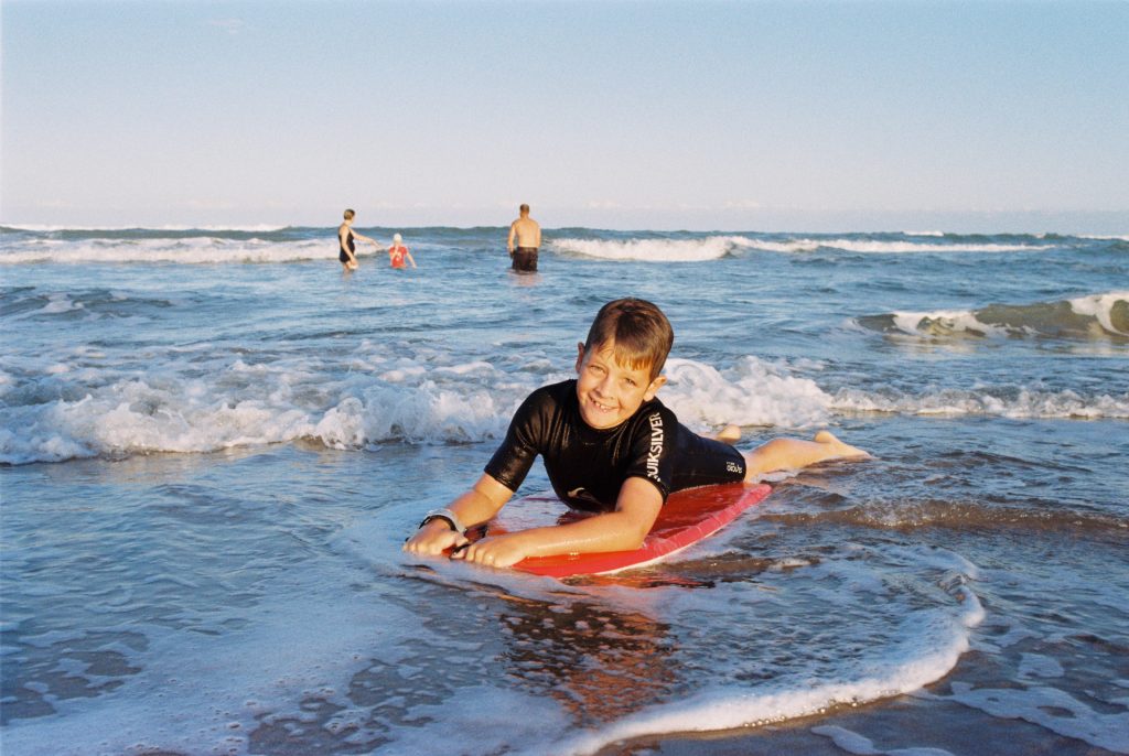 Trafalgar family photographer relaxed beach session