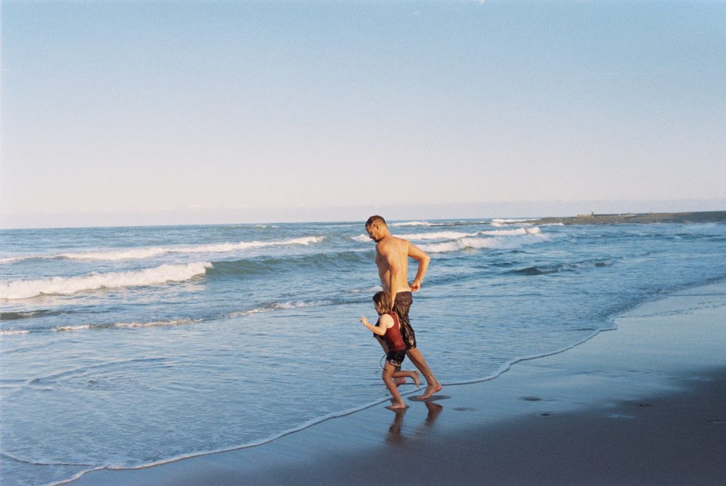 Trafalgar family photographer relaxed beach session