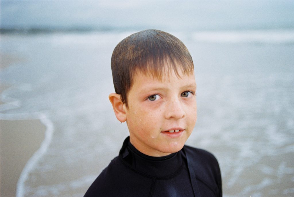 Trafalgar family photographer relaxed beach session